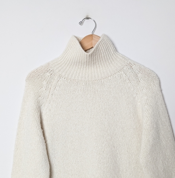 ARITZIA BABATON Day Off Turtleneck Sweater Alpaca Wool White XS - Picture 10 of 14